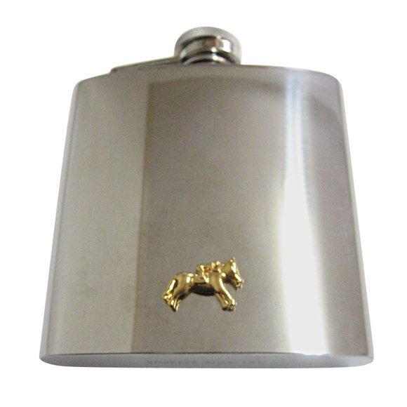 Kiola Designs | Other | Gold Toned Horse Racing Jockey 6oz Flask | Poshmark